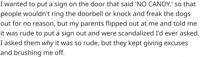 However, their parents were against it because they thought it was rude.