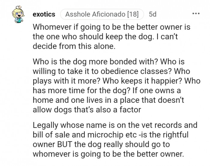 This Redditor can't decide from the story alone