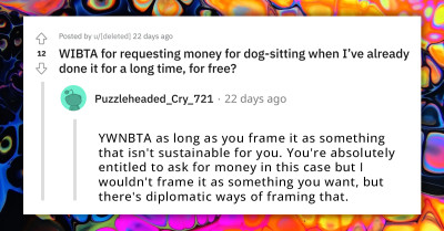 Redditor Intention To Request Money For Dogsitting After Doing It Free For Long Gets Support From People Online
