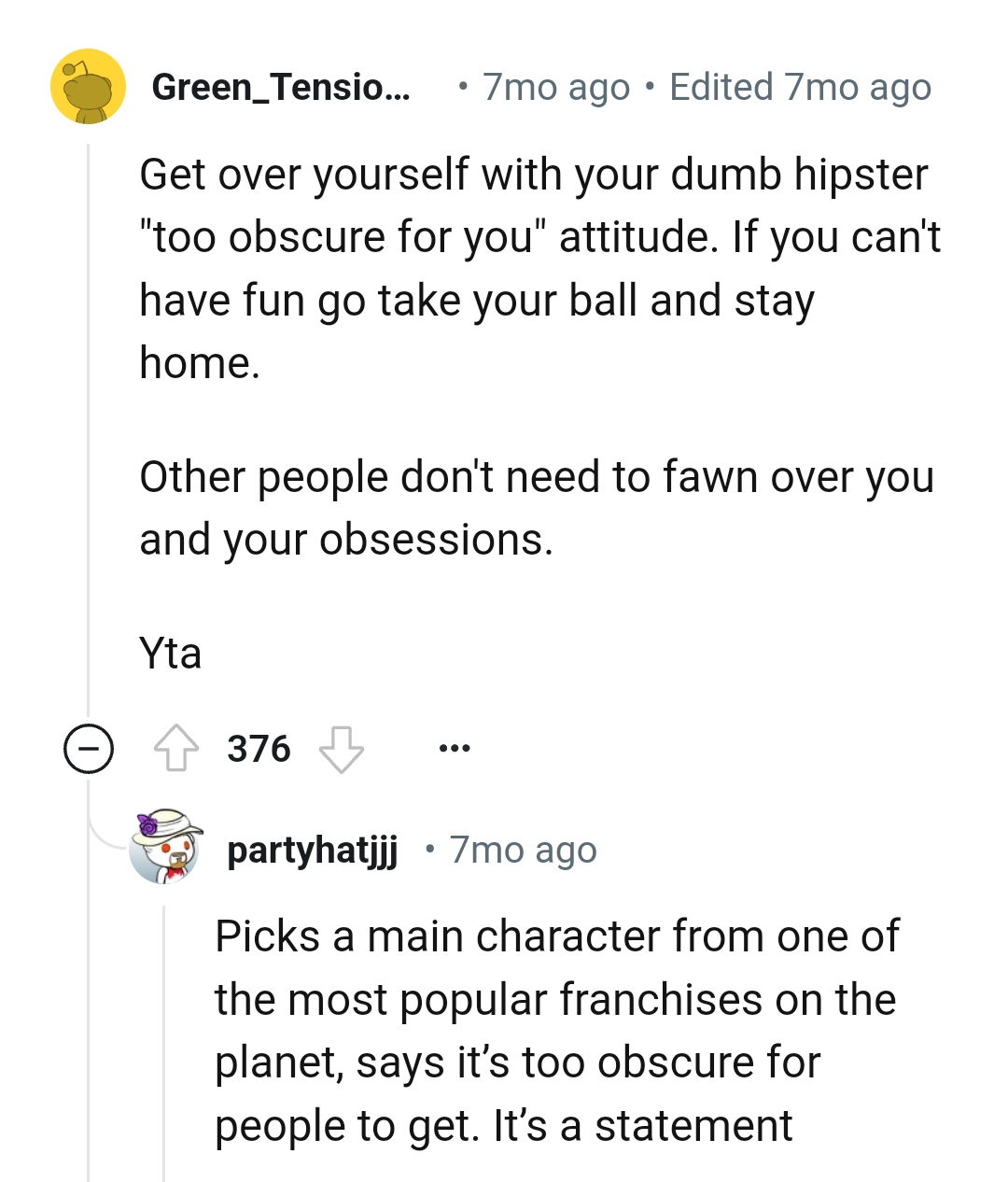 Other people don't need to fawn over the OP's obsession