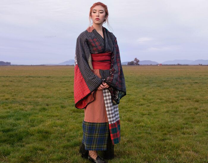 48. I Am Half Scottish And Half Japanese- I Hand-Sewed This Kimono From Men's Dress Shirts And Boxer Shorts