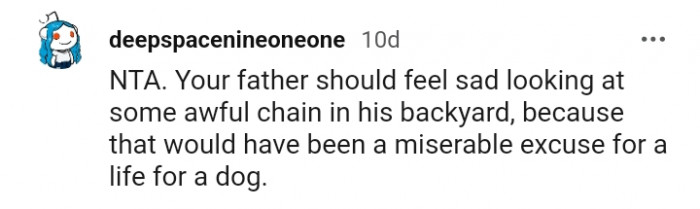 12. A miserable excuse for a life for a dog