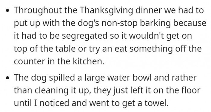 For one, it seems that MIL didn't care much about her dog's behavior