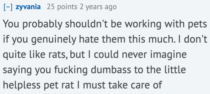 Someone criticized the OP.