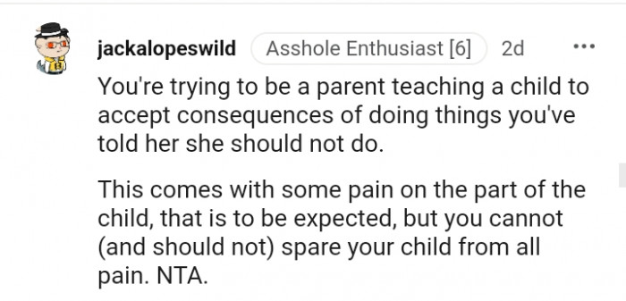 This comes with some pain on the part of the child