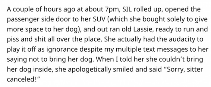 She had the audacity to play it off