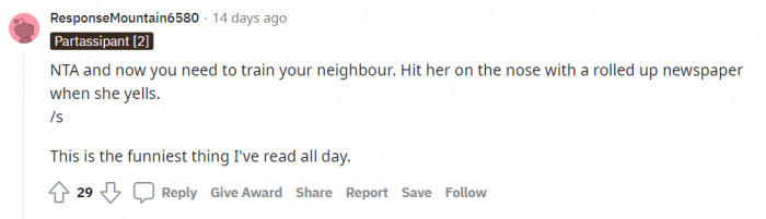 The next step is training the neighbor.