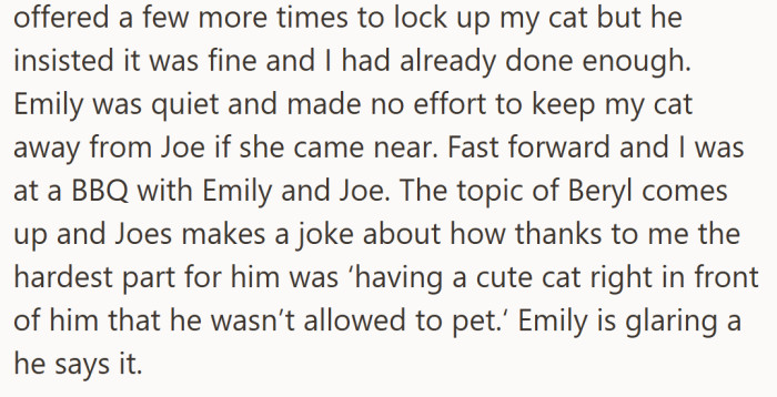 What started as a lighthearted story about surviving the storm took a sharp turn when Joe joked about the “forbidden cat.”