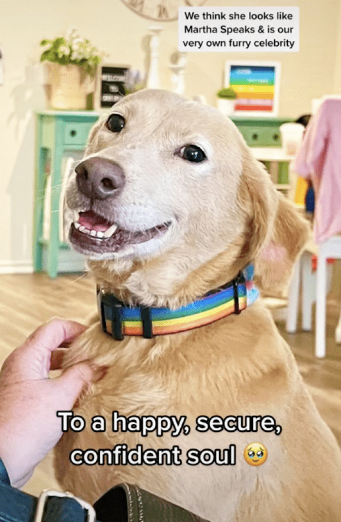She's now a confident, happy and secure soul
