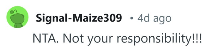 This isn't your responsibility!