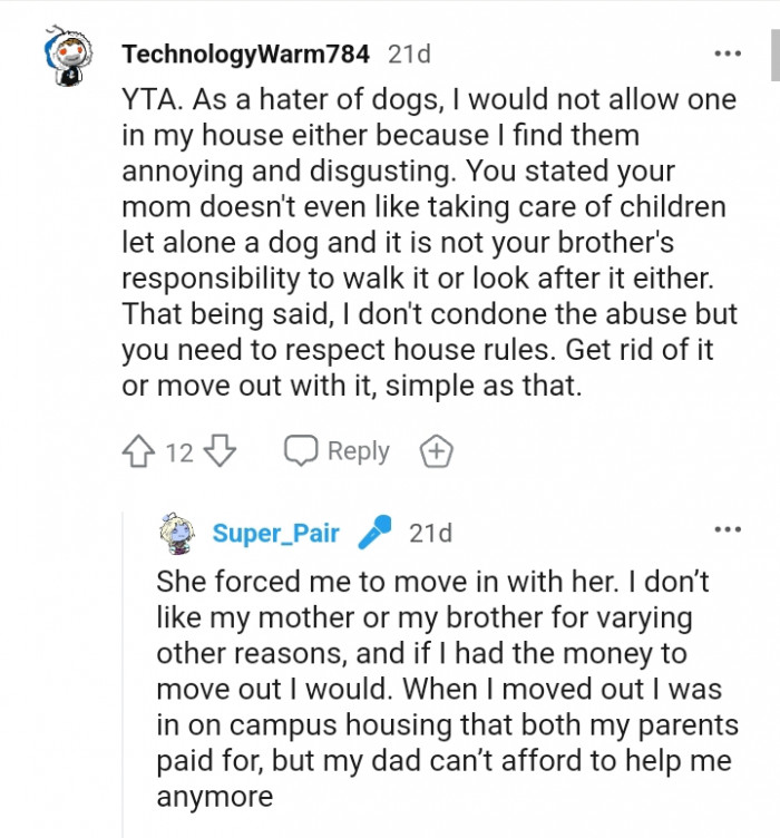 This Redditor would not allow one in her house either