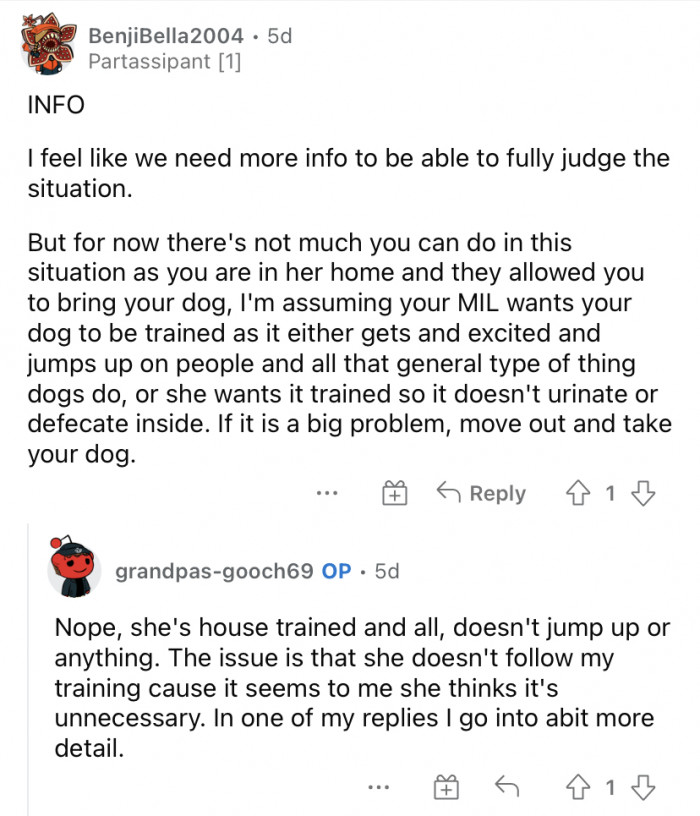 "We need more info."