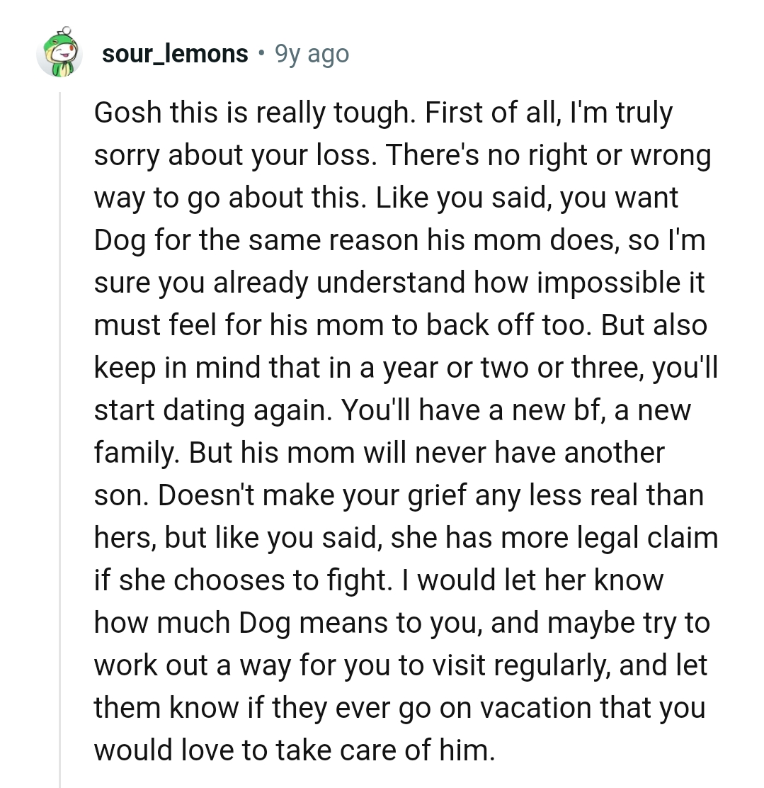 His mom will never have another son