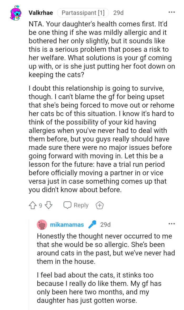 This is a serious problem that poses a risk to her welfare