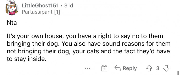 People seem to be in agreement that he's NTA.