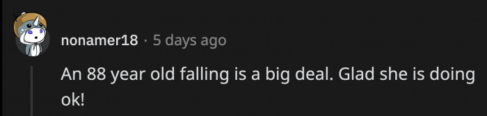 Aside from Styx being a good boy, Grandma's continuous and speedy recovery is the absolute best news for OP's family.