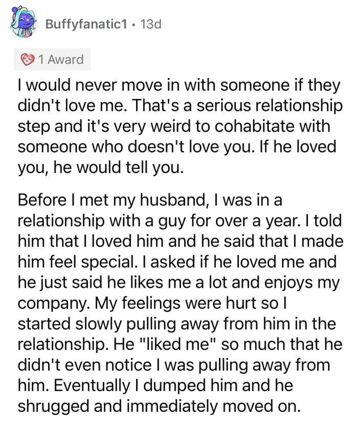 Redditor Questions Moving In With Her Boyfriend After Ten Months
