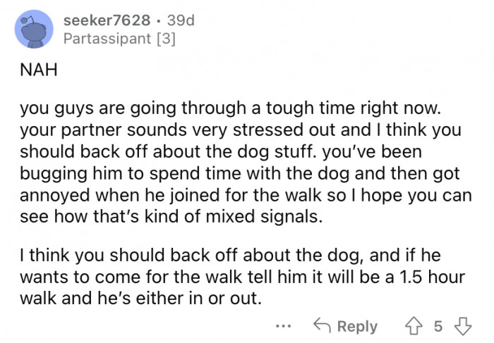 "You guys are going through a tough time right now."