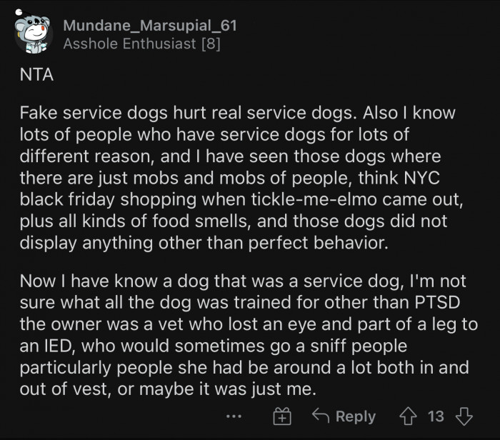 Fake service dogs hurt real service dogs.