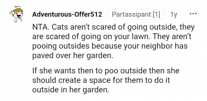 Cats are not scared of going outside