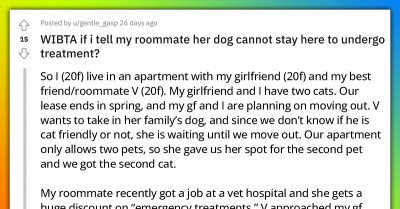 Young Woman Says No To Her Roommate’s Irrational Request To Bring A Dog Into A Home Where Two Cats And An Allergic Person Live