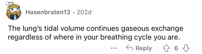 Regardless if you're exhaling or inhaling, there's always an exchange.