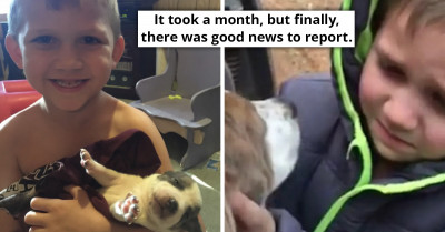 Check Out This Adorable Moment Between A Boy And His Long Lost Pup