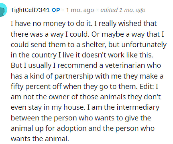 OP responded to the comments above to explain a bit more of their perspective and why they aren't doing things that they are