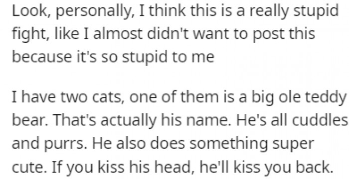 OP really couldn't see the issue in all of this, but regardless of that, she posted it to Reddit so she could see what people had to say.