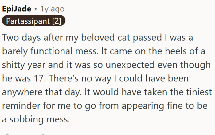 This Redditor had a similar loss