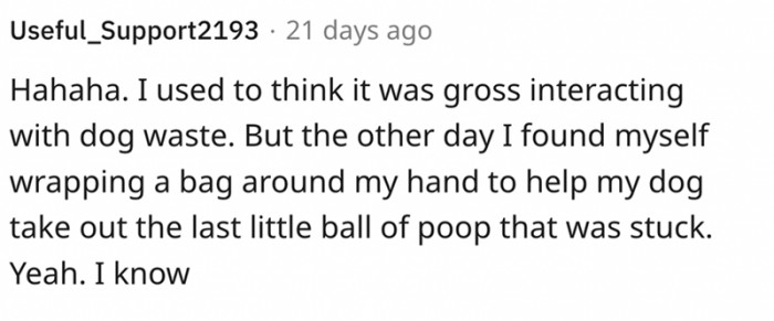 This commenter thought it was gross