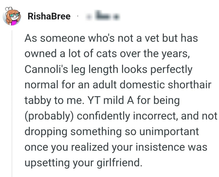 The cat's legs looks perfectly normal