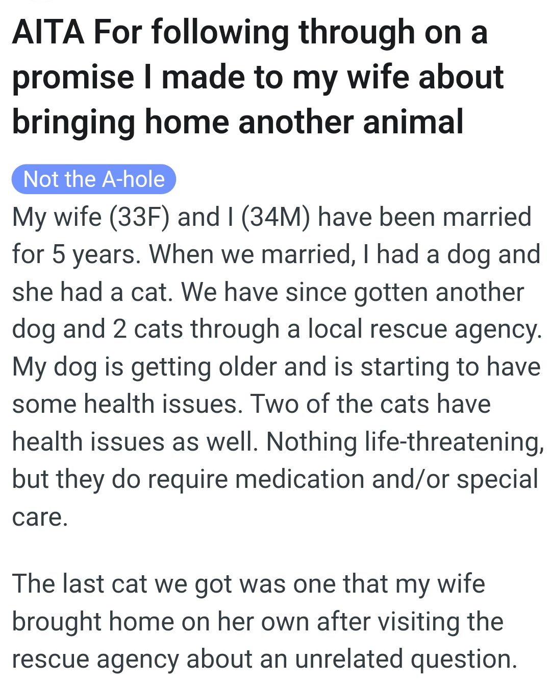The OP kicks off his story by asking...
