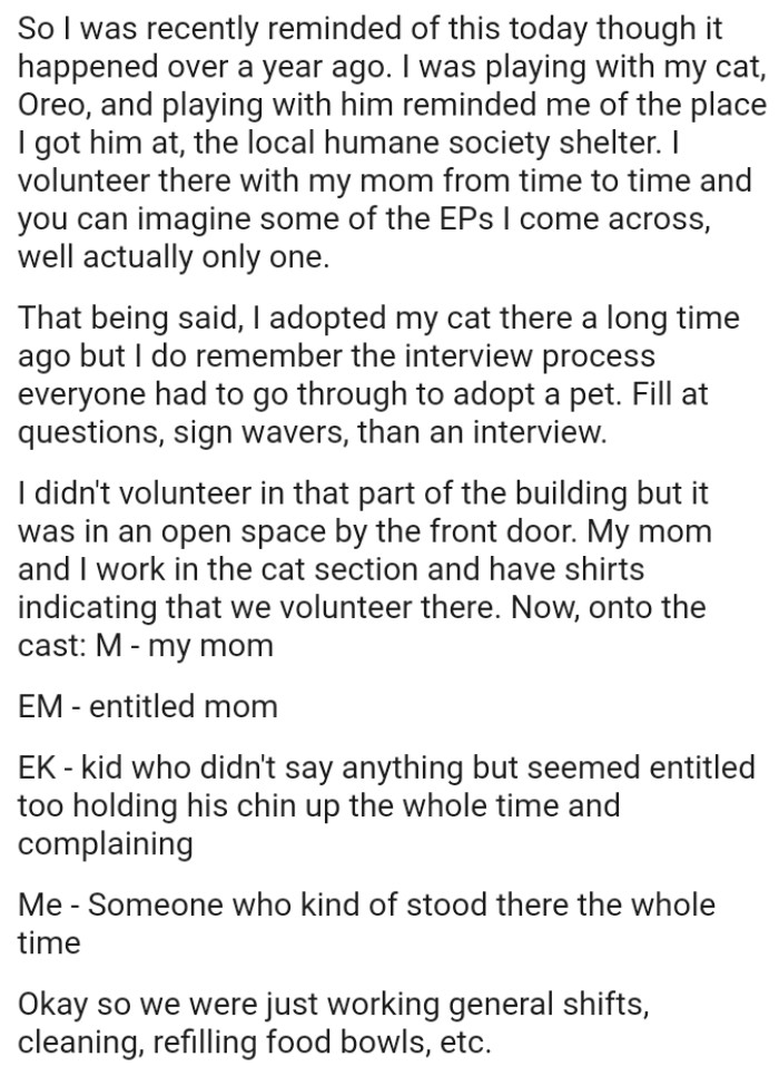 The OP Remembers the Interview Process Everyone Had to Go Through to Adopt a Pet