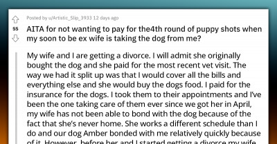 Man Refuses To Pay For The 4th Round of Puppy Shots For Soon-To-Be Ex-Wife's Dog, Leaving Her Furious