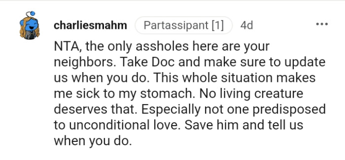 The whole situation just makes this Redditor sick