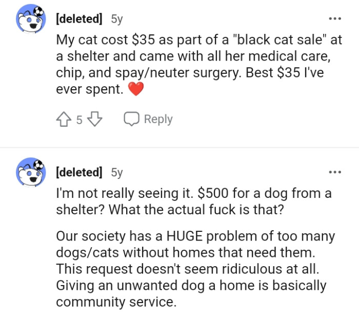 Our society has a problem of too many homeless dogs and cats