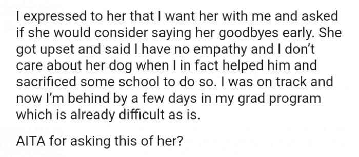 I was on track and now I’m behind by a few days in my grad program