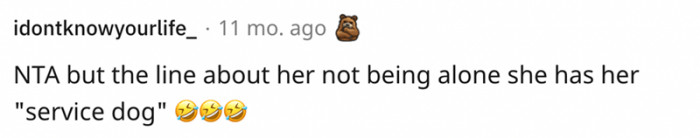 She has a service dog