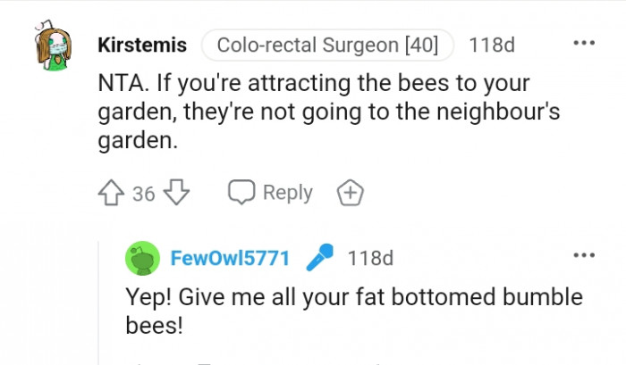 They're not going to the neighbor's garden