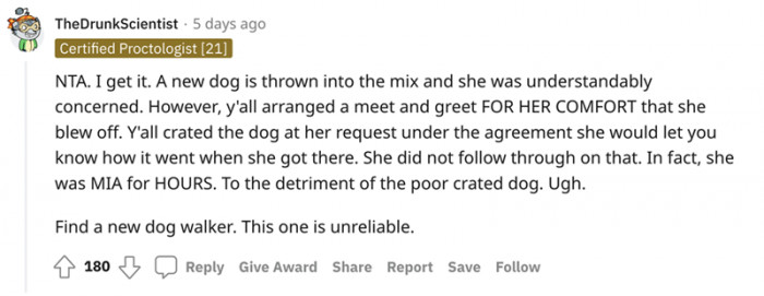 They did everything they could to help her feel comfortable with the new dog.