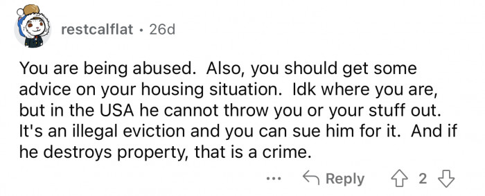 OP can sue her boyfriend if he's planning to illegally evict her.
