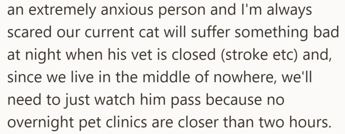 This is the part she cannot switch off. When something goes wrong, there may be no way to fix it in time.