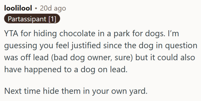 "It could also have happened to a dog on a lead."