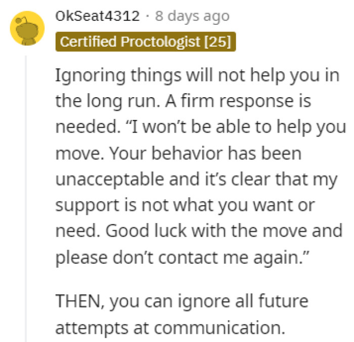 A firm response