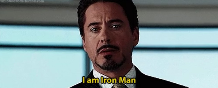 At the end of Iron Man, Robert Downey improvised the 