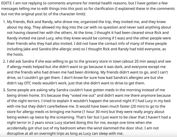 The girl posted updates to the story multiple times, where she made the situation clear as day. There is really no reason to bash this poor girl, as she did nothing wrong.