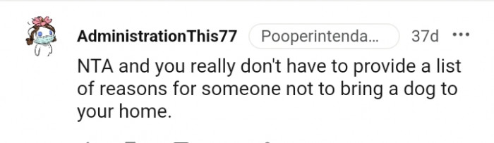 You really don't have to provide a list of reasons