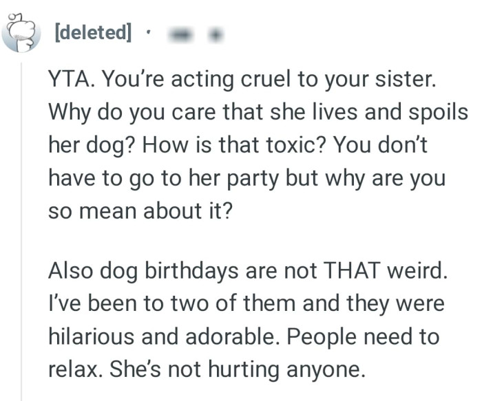The OP needs to relax because she is not hurting anyone