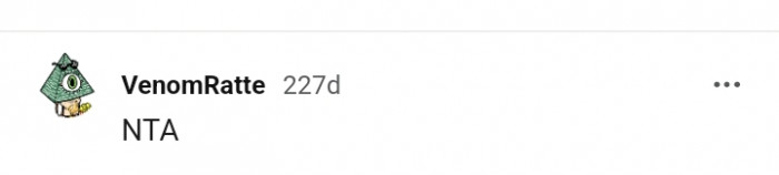 For this Redditor, it's just NTA